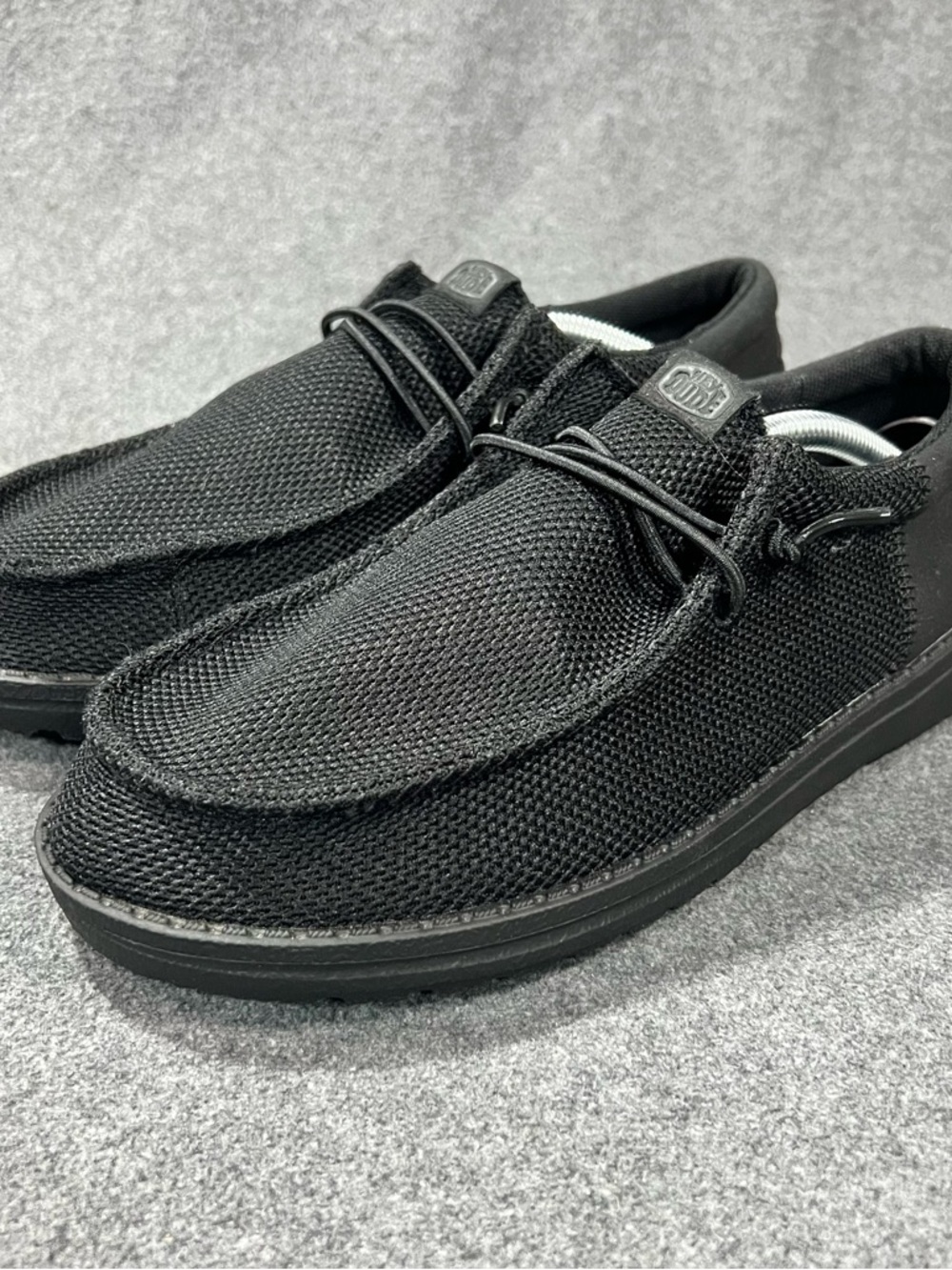 Hey Dude Youth Wally Funk Mono Shade Black Slip On Shoes Size US J6 EU 38